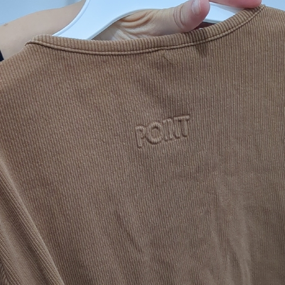 Brown V-Neck Shirt XXL Ribbed - Picture 2 of 2